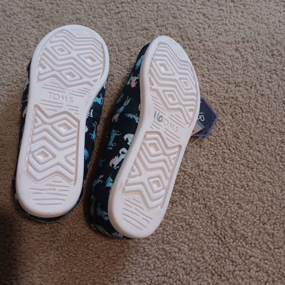 Toms Dark Indigo Watercolor Unicorn Alparagata. 8 NWT - Picture 4 of 5